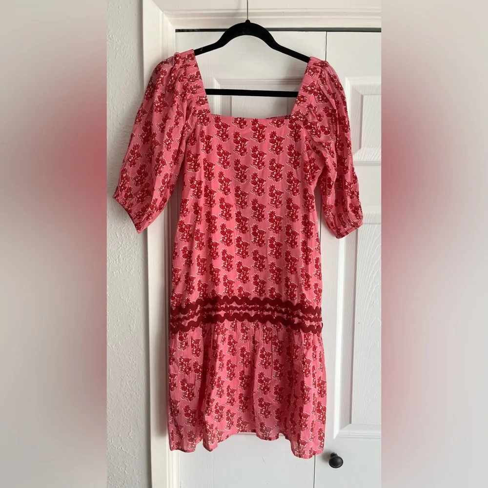 Ro’s Garden Hamilton Helsinki Block Print Floral Mini Dress